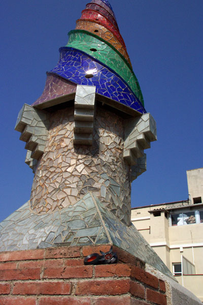 seed pod on a modern sculpture of a star
