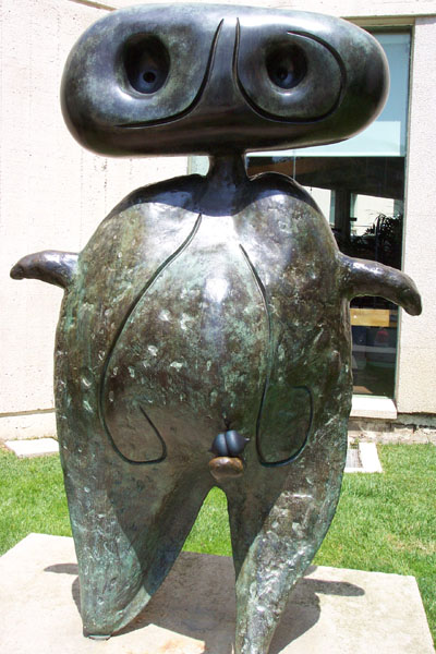 seed pod on a modern sculpture of a star