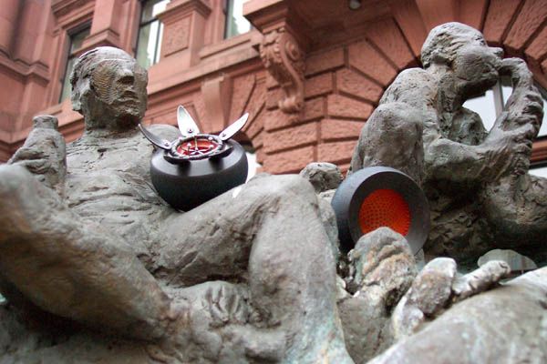 seed pod on Bacchus statue