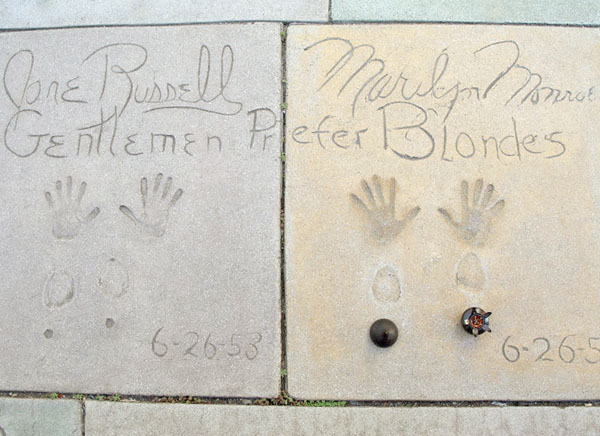 seed pod on film stars' sidewalk