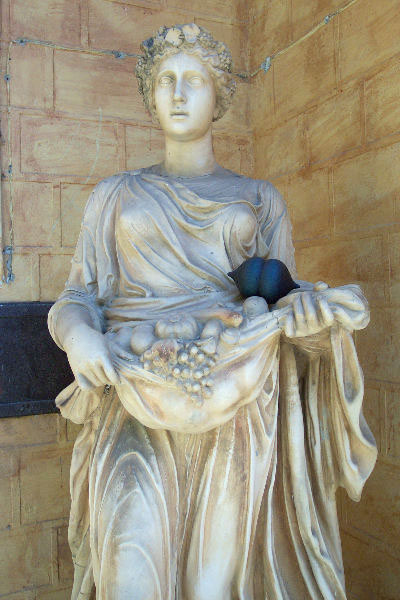 seed pod on a modern sculpture of a star
